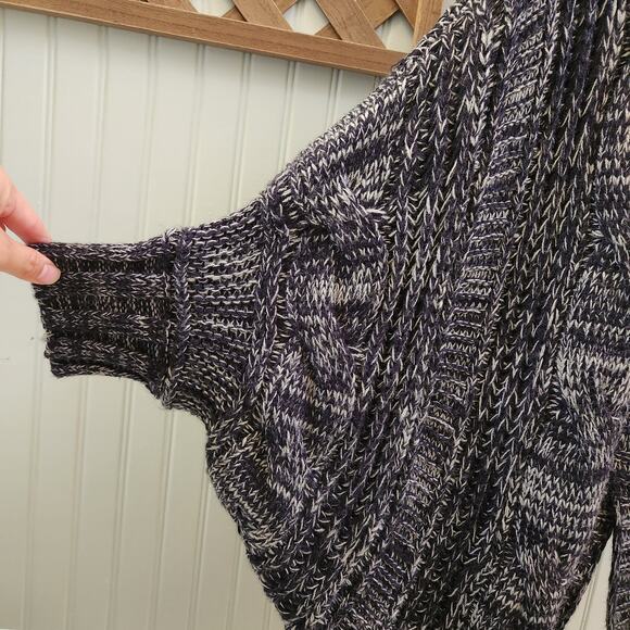 Forever 21 Heathered Grey Chunky Knit Oversized Relaxed Cardigan - Picture 3 of 7